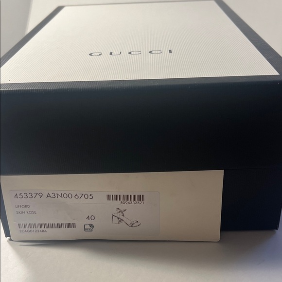 Gucci Ivory and Charcoal Gift Box fits size 40 or 10 women’s shoe Empty box - Picture 2 of 8